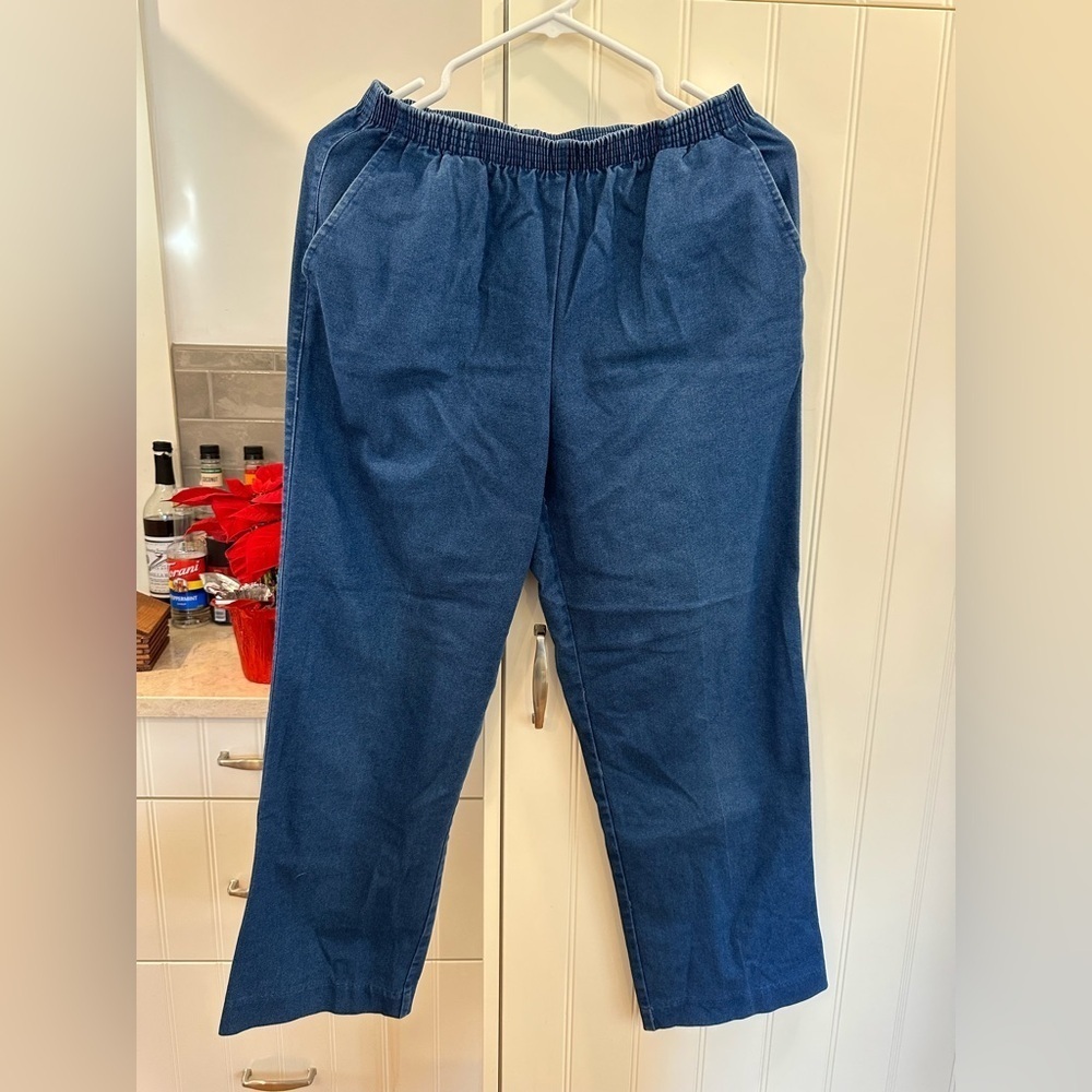Alfred Dunner Blue Pull-on Pants - Picture 1 of 5